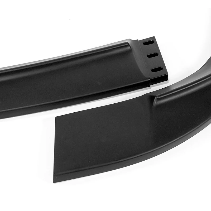 For 2005-2013 Chevy Corvette C6 ZR1-Style Base Models 3-PCS Matt Black Front Bumper Spoiler Lip - Image 2