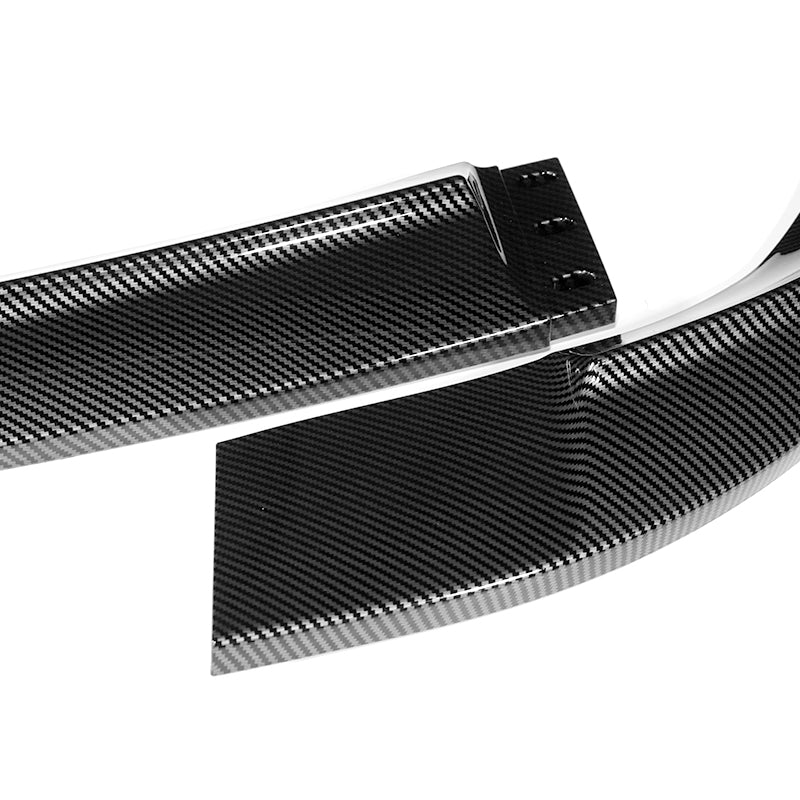 For 2005-2013 Corvette C6 ZR1-Style Base 3-PCS Carbon Painted Front Bumper Spoiler Lip - Image 2