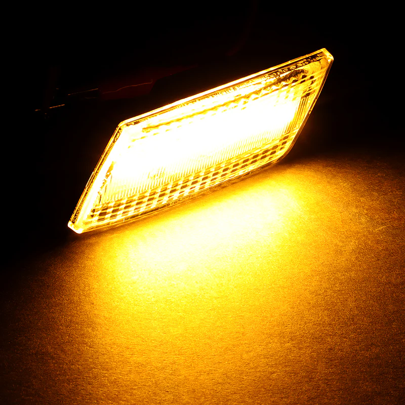 For 2005–2014 Chrysler 300 Amber LED Turn Signal Front Fender Side Marker Lights -Clear Lens - Image 4