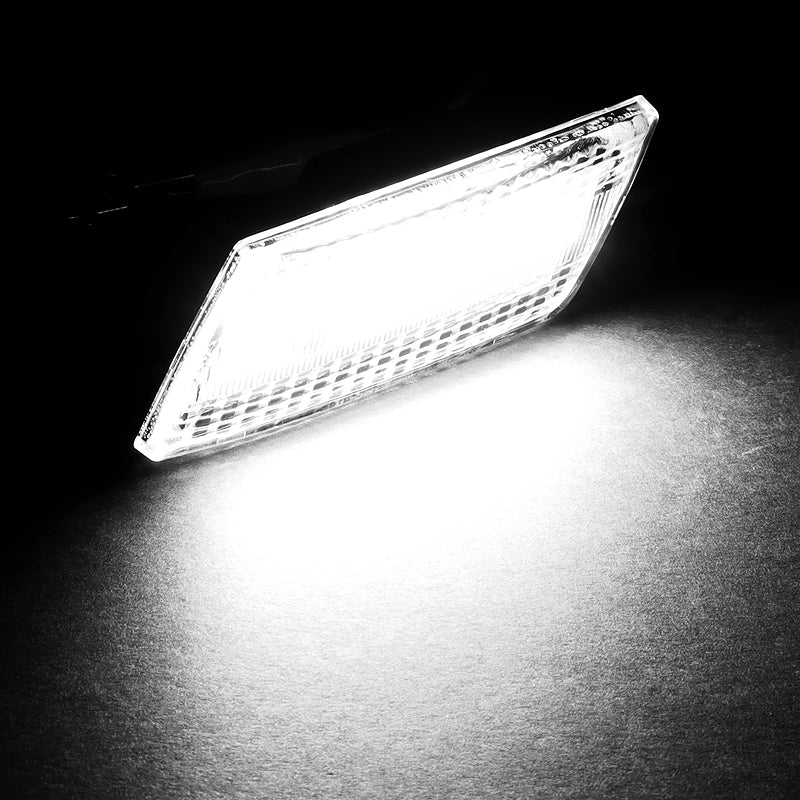 For 2005–2014 Chrysler 300 White LED Turn Signal Front Fender Side Marker Lights -Smoked Lens - Image 3