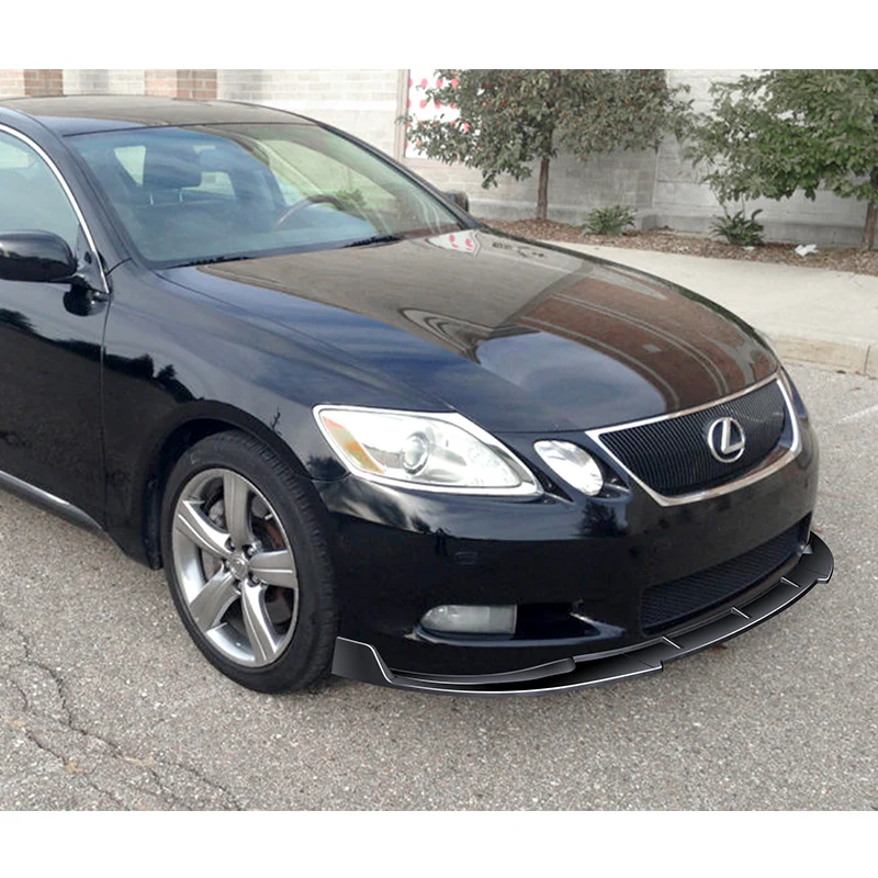 For 2006-2007 Lexus GS300 GS350 STP-Style Painted Black Front Bumper Splitter Spoiler Lip 3PCS - Image 5