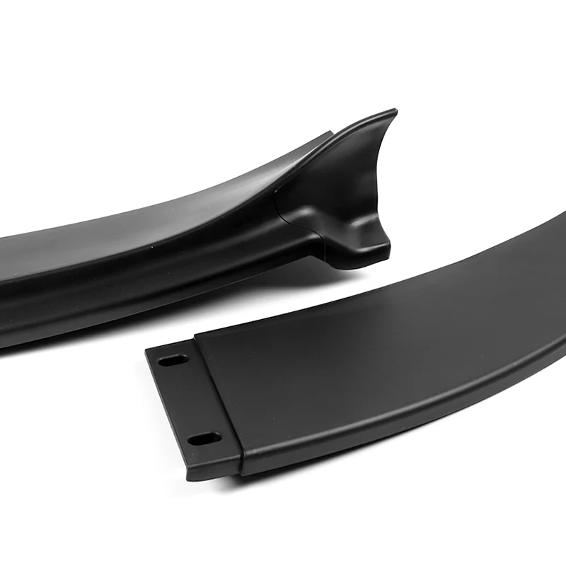 For 2006-2010 BMW E60 M5 H-Style Matte Black Front Bumper Splitter Spoiler Lip 3PCS - Image 2