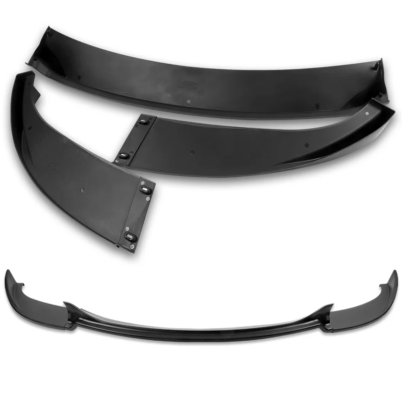 For 2006-2010 BMW E60 M5 H-Style Matte Black Front Bumper Splitter Spoiler Lip 3PCS - Image 4
