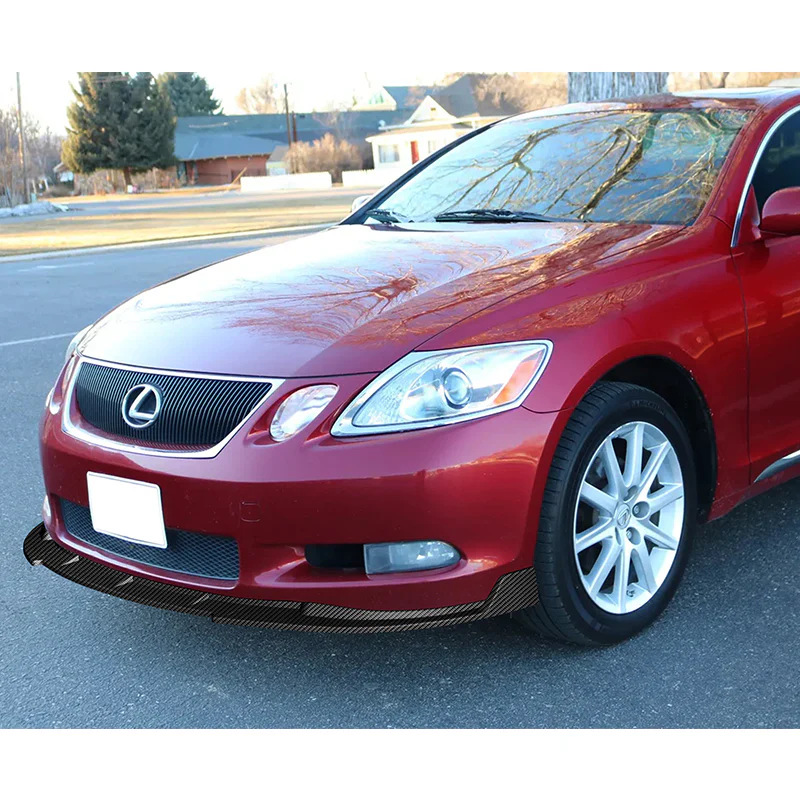 For 2006-2007 Lexus GS300 GS350 STP-Style Carbon Look Front Bumper Splitter Spoiler Lip 3PCS - Image 5