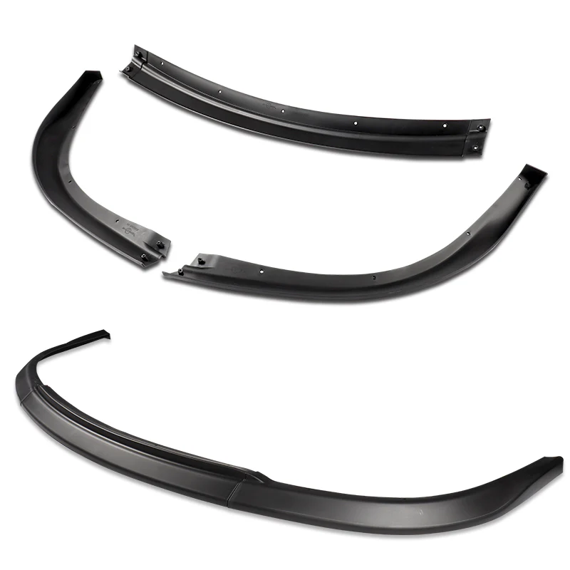 For 2006-2007 Subaru Impreza WRX STi S204 Matte Black Front Bumper Body Splitter Spoiler Lip 3PCS - Image 4