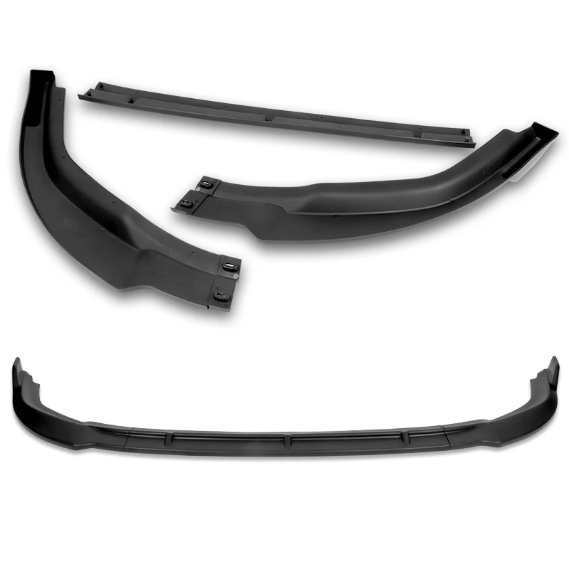 For 2006-2008 Honda Civic 2DR JDM CS-Style  3-PCS Matt Black Front Bumper Spoiler Lip - Image 4