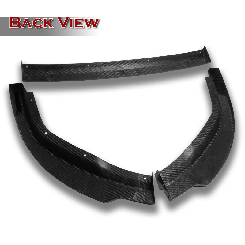 For 2006-2008 Honda Civic Coupe 3-PCS  Carbon Fiber Front Bumper Splitter Spoiler Lip - Image 2