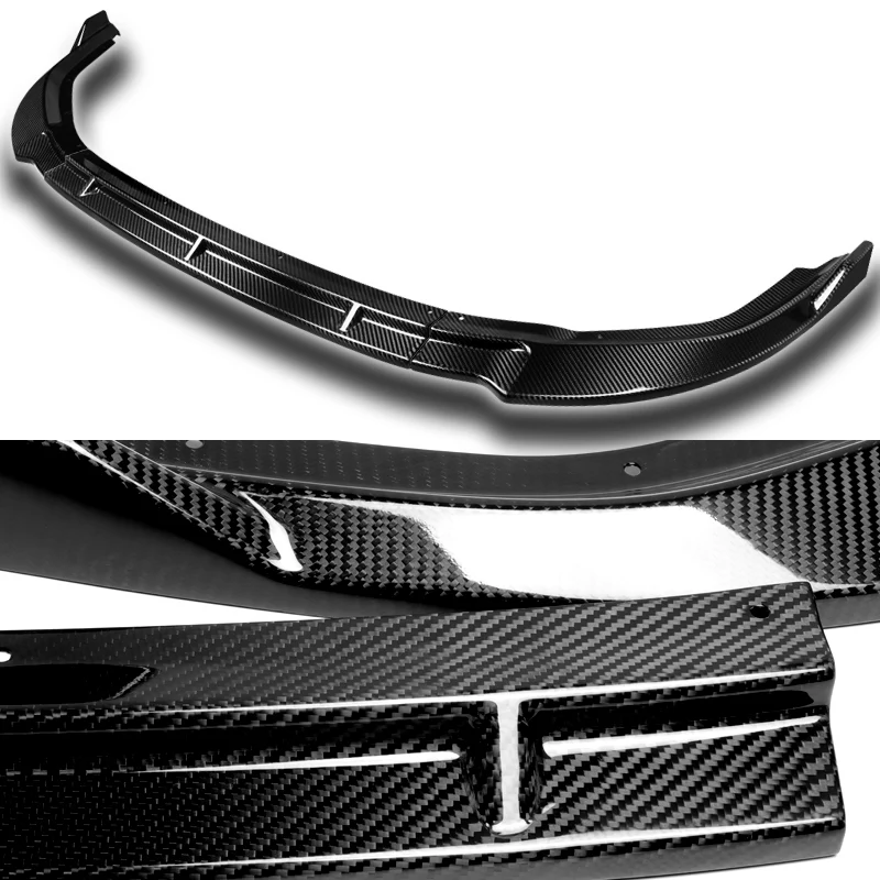 For 2006-2008 Honda Civic Coupe 3-PCS  Carbon Fiber Front Bumper Splitter Spoiler Lip - Image 3