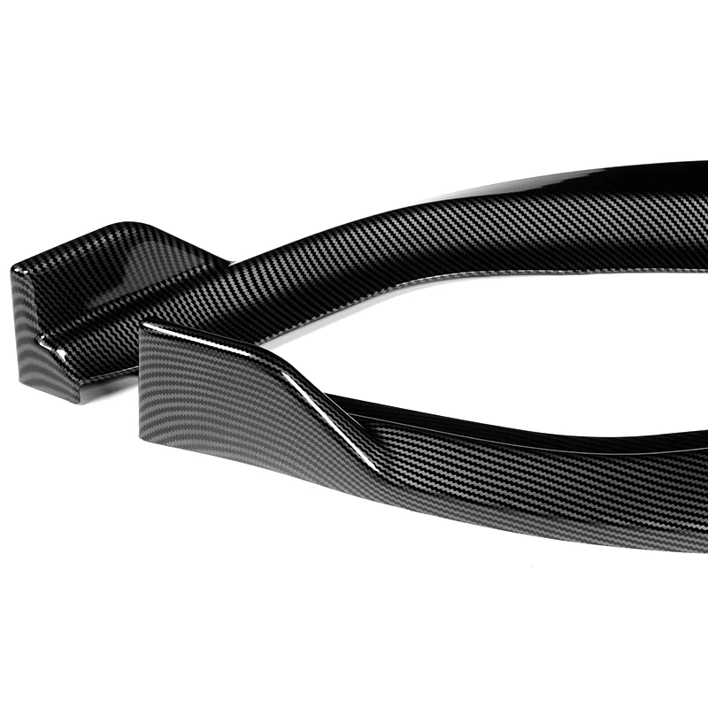 For 2006-2008 Honda Civic Coupe CS-Style  3-PCS Carbon Look Front Bumper Spoiler Lip - Image 2