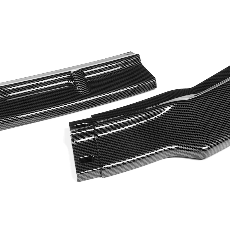For 2006-2008 Honda Civic Coupe CS-Style  3-PCS Carbon Look Front Bumper Spoiler Lip - Image 4