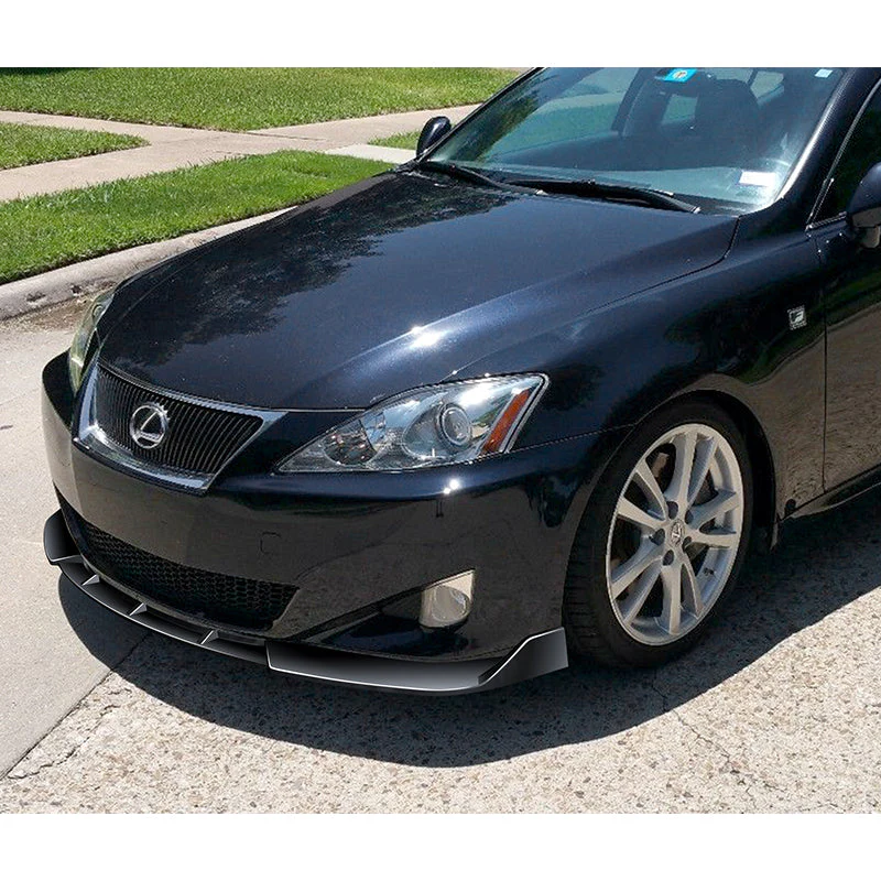 For 2006-2008 Lexus IS250 IS350 Base STP-Style Painted Black 3-Piece Front Bumper Body Spoiler Splitter Lip Kit + FREE GIFT - Image 8