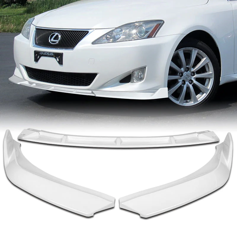 For 2006-2008 Lexus IS250 IS350 Base STP-Style Painted White 3-Piece Front Bumper Body Spoiler Splitter Lip Kit + FREE GIFT - Image 8