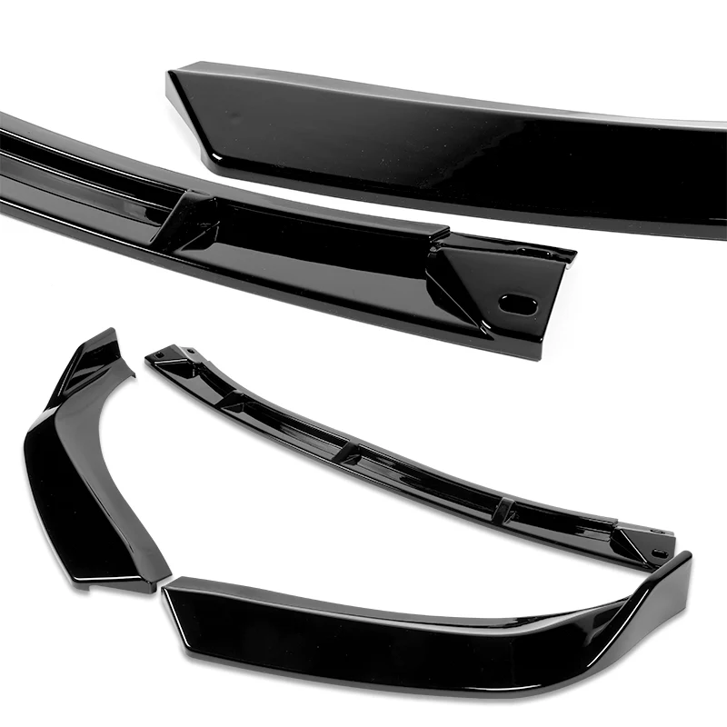 For 2006-2008 Lexus IS250 IS350 Base STP-Style Painted Black 3-Piece Front Bumper Body Spoiler Splitter Lip Kit - Image 4
