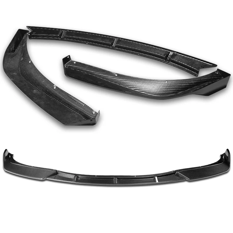 For 2006-2008 Lexus IS250 IS350 STP-Style Real Carbon Fiber Front Bumper Spoiler Lip 3PCS - Image 4