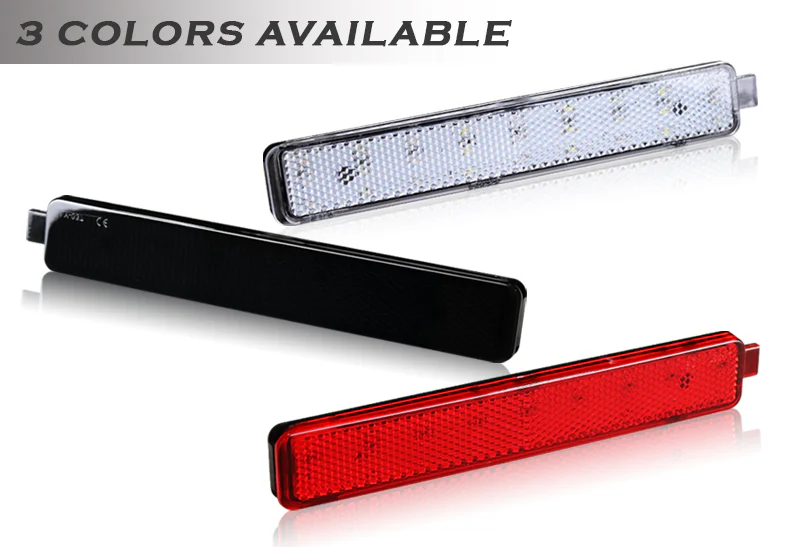 For 2006 – 2009 Pontiac Torrent / 1995 - 1999 Sunfire LED Rear Bumper Stop Brake Light Kit -Clear Lens - Image 4