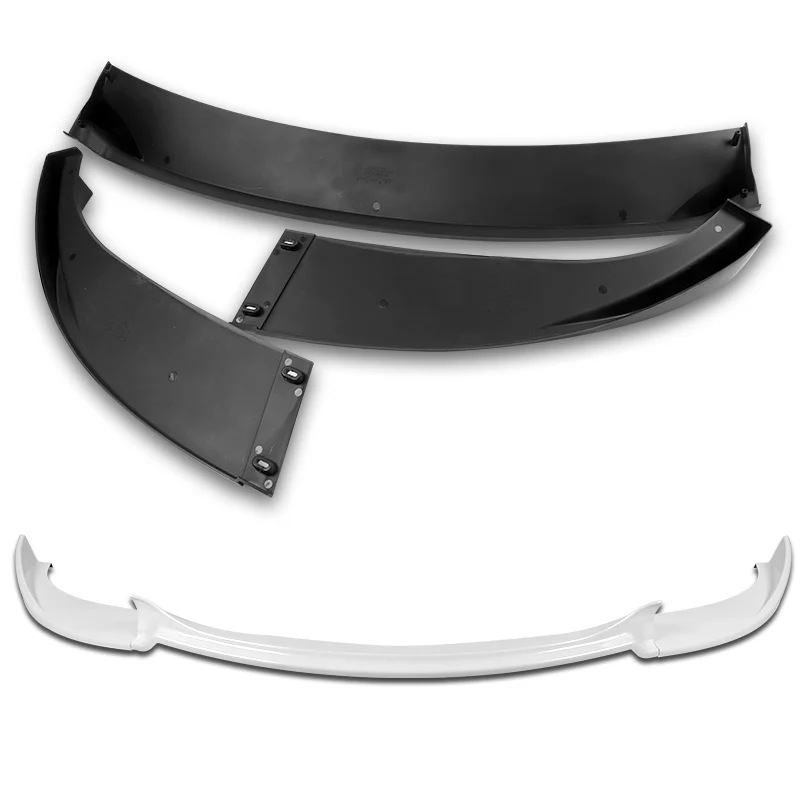For 2006-2010 BMW E60 M5 H-Style Painted White Front Bumper Splitter Spoiler Lip 3PCS - Image 4