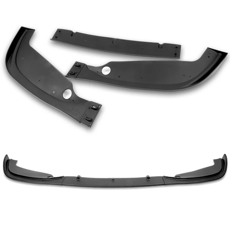 For 2001-2006 BMW E46 M3 H-Style Matte Black Front Bumper Splitter Spoiler Lip 3PCS - Image 4