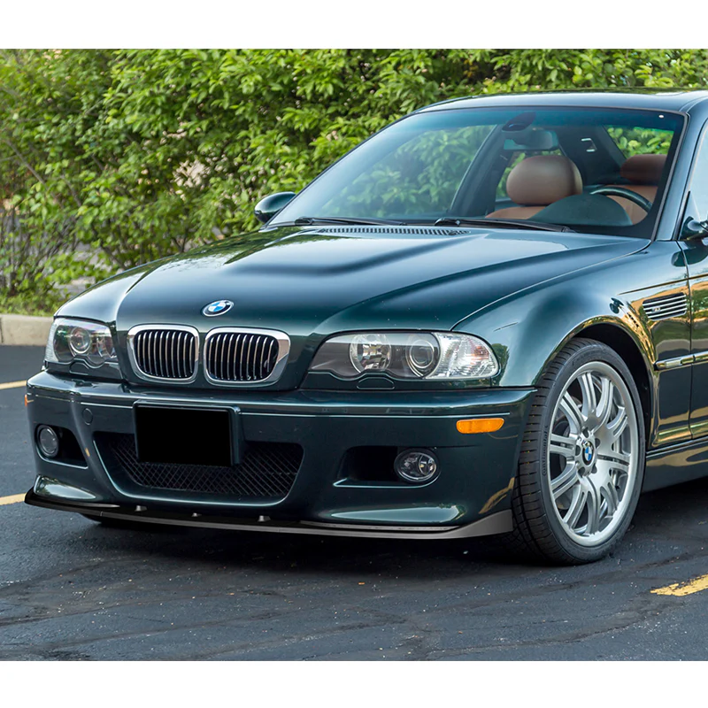 For 2001-2006 BMW E46 M3 H-Style Matte Black Front Bumper Splitter Spoiler Lip 3PCS - Image 5