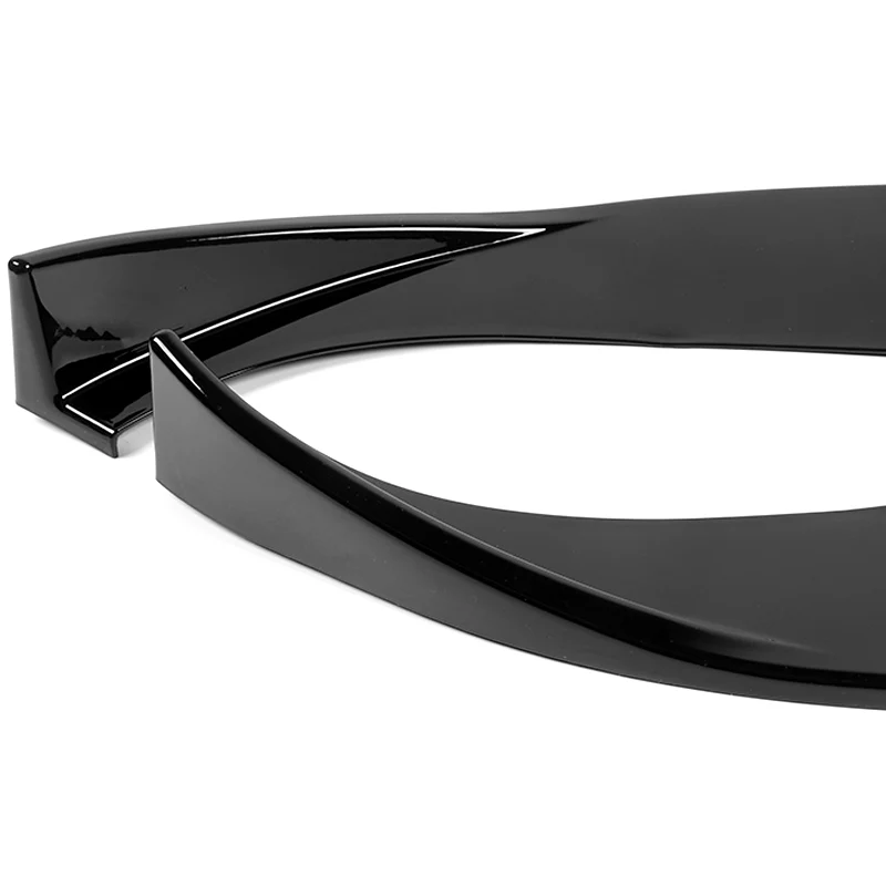 For 2006-2010 BMW E60 M5 H-Style Painted Black Front Bumper Splitter Spoiler Lip 3PCS - Image 3