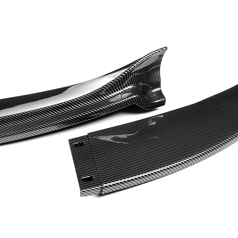 For 2006-2010 BMW E60 M5 H-Style Carbon Look Front Bumper Splitter Spoiler Lip 3PCS - Image 2
