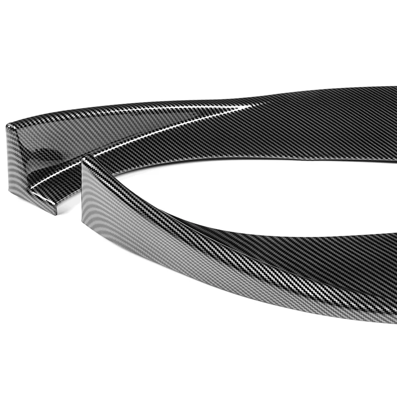 For 2006-2010 BMW E60 M5 H-Style Carbon Look Front Bumper Splitter Spoiler Lip 3PCS - Image 3