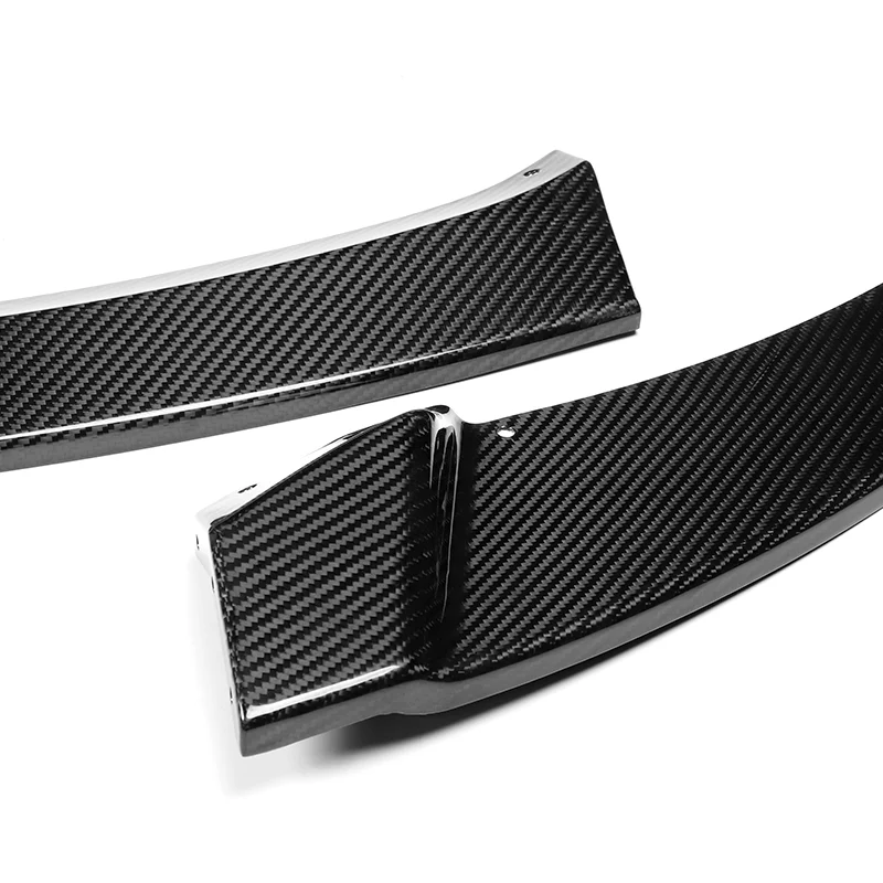 For 2006-2010 BMW E60 M5 H-Style Carbon Fiber Front Bumper Splitter Spoiler Lip 3PCS - Image 2