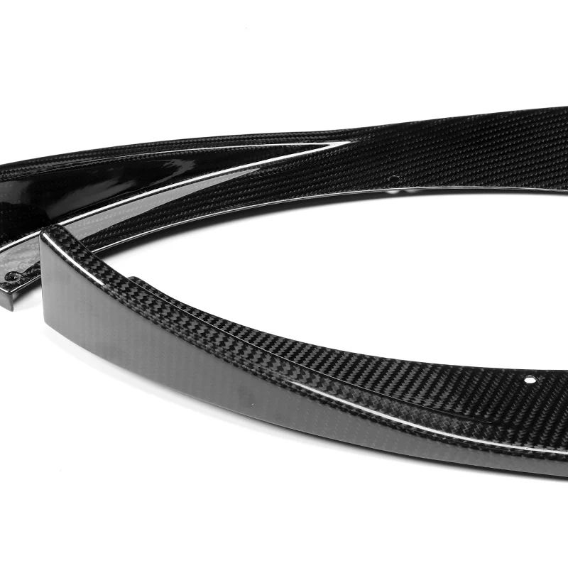 For 2006-2010 BMW E60 M5 H-Style Carbon Fiber Front Bumper Splitter Spoiler Lip 3PCS - Image 3