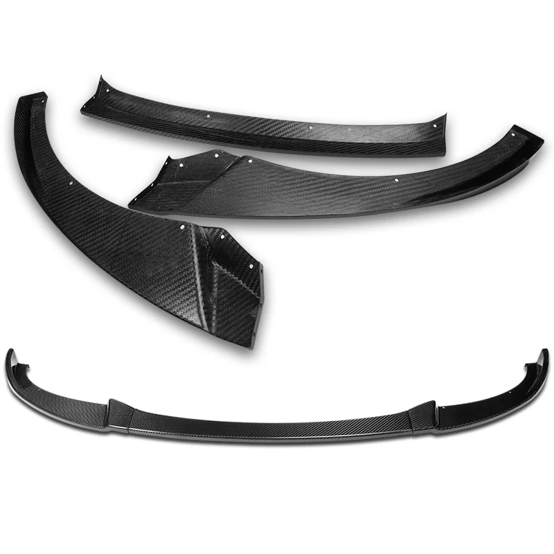 For 2006-2010 BMW E60 M5 H-Style Carbon Fiber Front Bumper Splitter Spoiler Lip 3PCS - Image 4