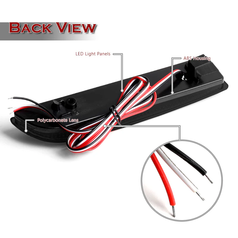 For 2008 – 2014 Scion xD 39-SMD LED Rear Bumper Brake Light Kit -Smoke Lens - Image 3