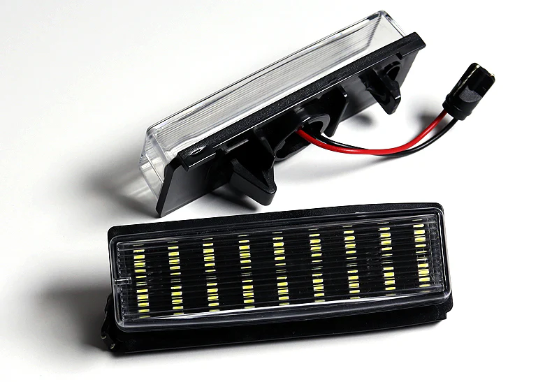 For 2006-2015 Mazda MX-5 MX5 Miata White 18-SMD LED License Plate Lights Lamps with License Plate Frame - Image 2