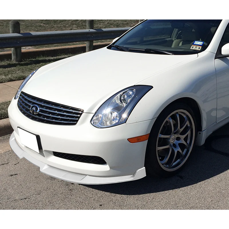 For 2003-2007 Infiniti G35 Coupe GT-Style Painted White Front Bumper Body Splitter Spoiler Lip 3PCS - Image 5