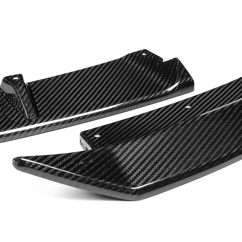 For 2007-2010 BMW 3-Series E92 E93 M-Style Carbon Fiber Front Bumper Splitter Spoiler Lip 3PCS - Image 2