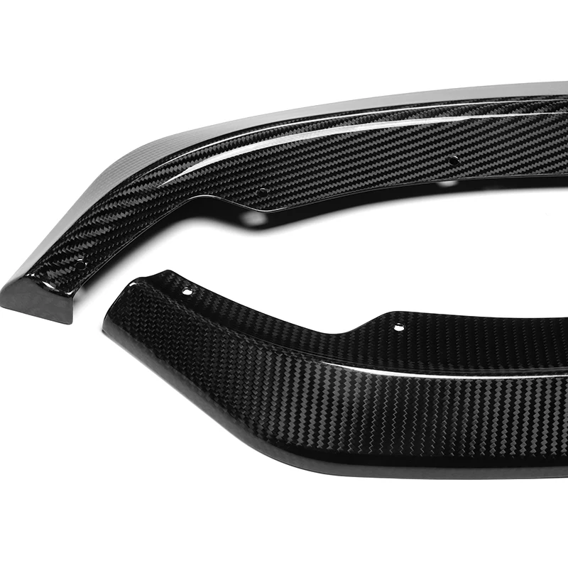 For 2007-2010 BMW 3-Series E92 E93 M-Style Carbon Fiber Front Bumper Splitter Spoiler Lip 3PCS - Image 3