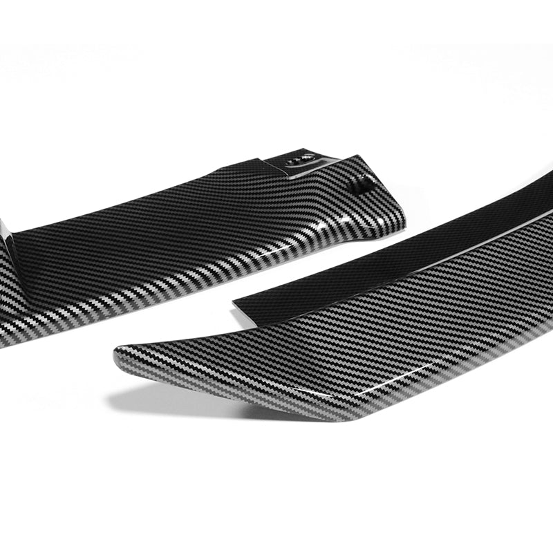 For 2007-2010 BMW 3-Series E92 E93 M-Style Carbon Look Front Bumper Splitter Spoiler Lip 3PCS - Image 2
