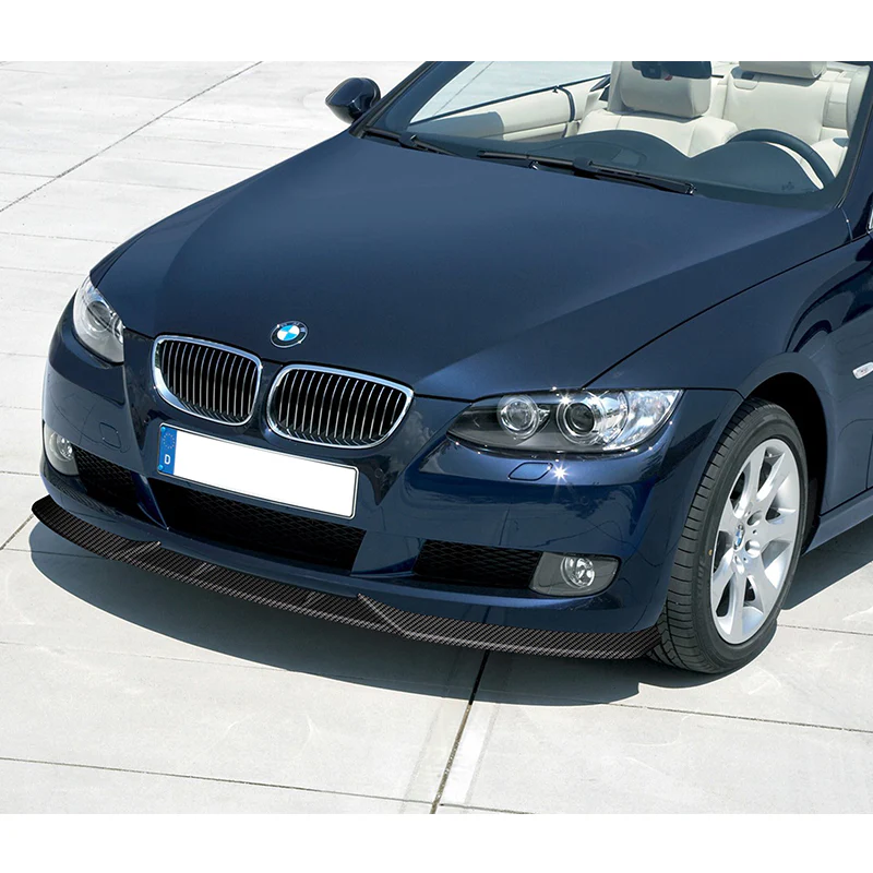 For 2007-2010 BMW 3-Series E92 E93 M-Style Carbon Look Front Bumper Splitter Spoiler Lip 3PCS - Image 5