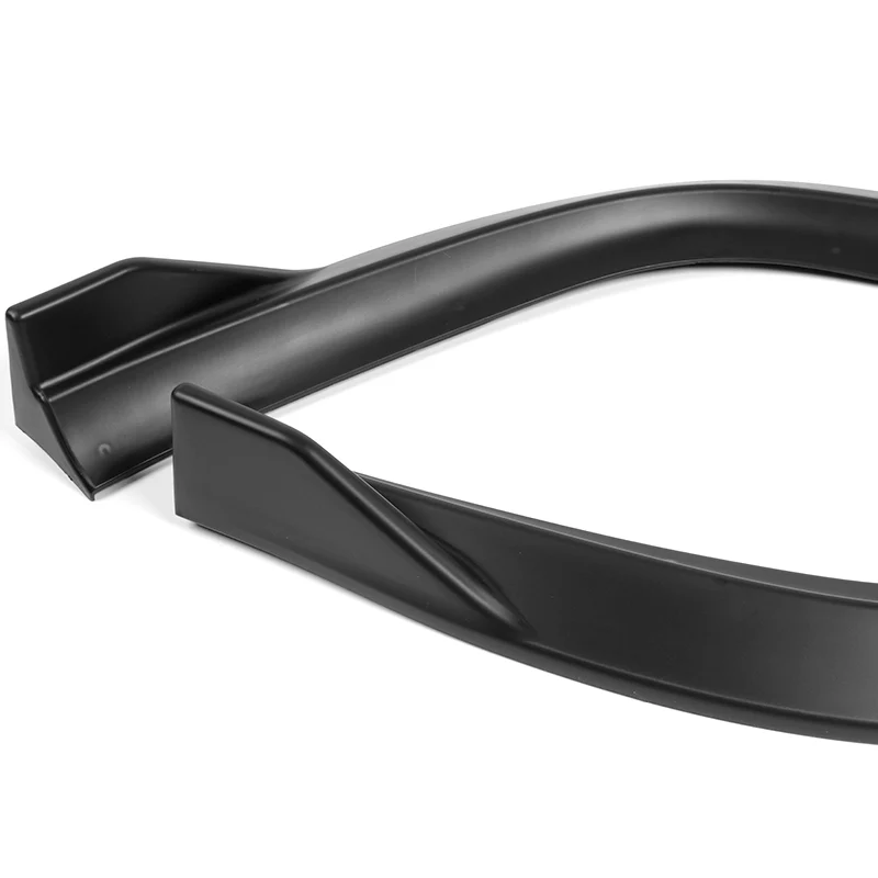 For 2011-2014 Dodge Avenger STP-Style Unpainted Matte Black Front Bumper Splitter Spoiler Lip 3PCS - Image 3