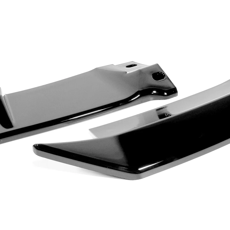 For 2007-2010 BMW 3-Series E92 E93 M-Style Painted Black Front Bumper Splitter Spoiler Lip 3PCS - Image 2