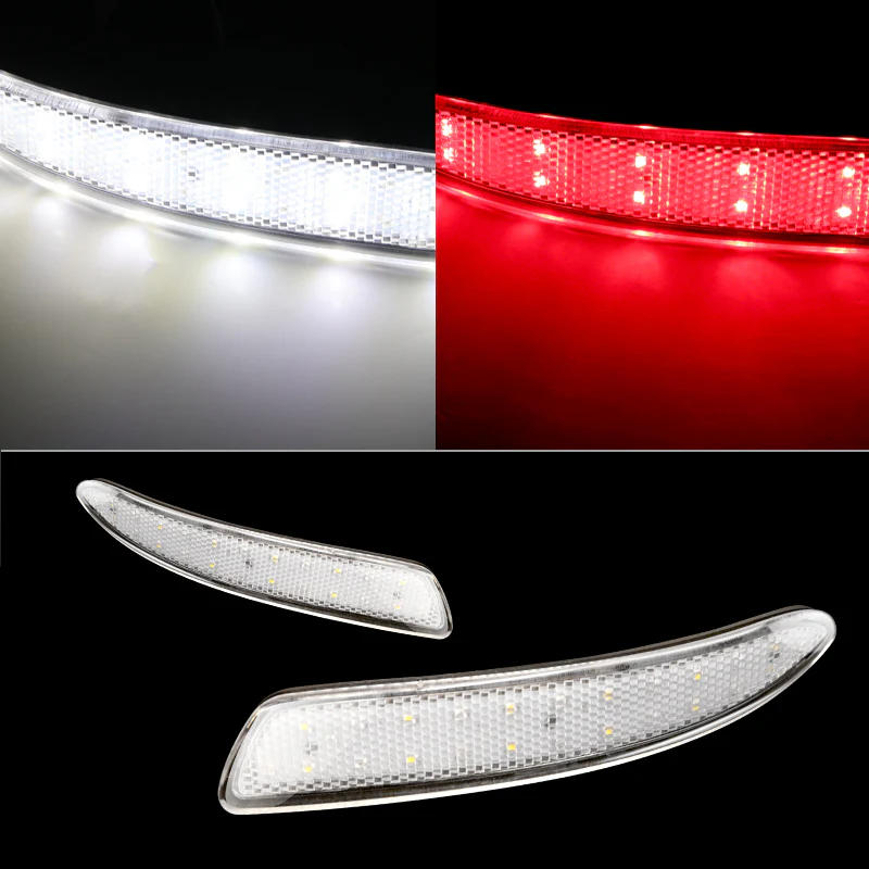 For 2007–2013 BMW E70 X5 48-SMD Rear Bumper Stop Brake Light Kit -Clear Lens - Image 3