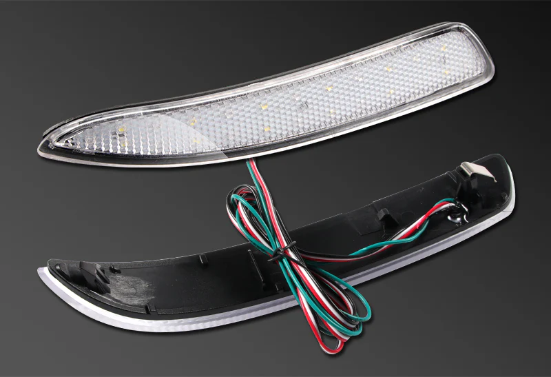 For 2007–2013 BMW E70 X5 48-SMD Rear Bumper Stop Brake Light Kit -Clear Lens - Image 5