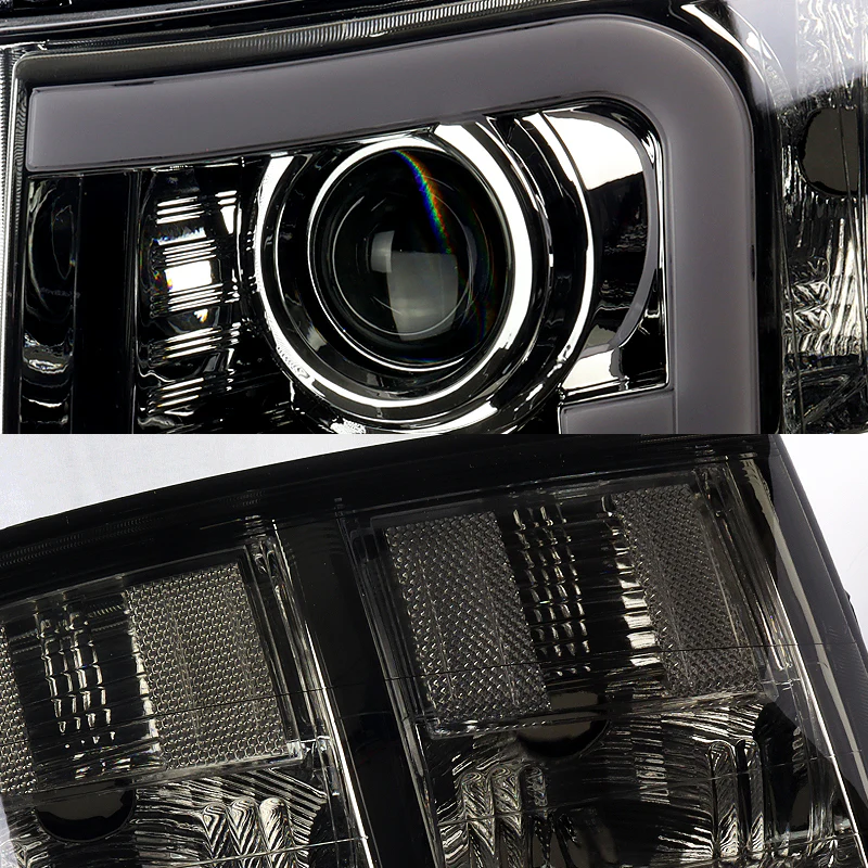 For 2007 - 2014 Chevrolet Chevy Silverado LED DRL Headlights -Chrome Housing / Smoke Lens / Clear Reflectors - Image 3