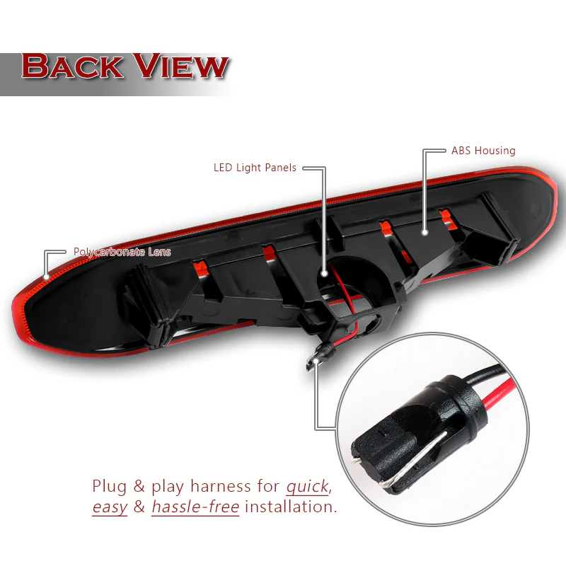 For 2007–2015 Land Rover Freelander 2 LR2 LED Rear Bumper Reflector Stop Third 3RD Brake Light Cargo Lamp -Red Lens - Image 3
