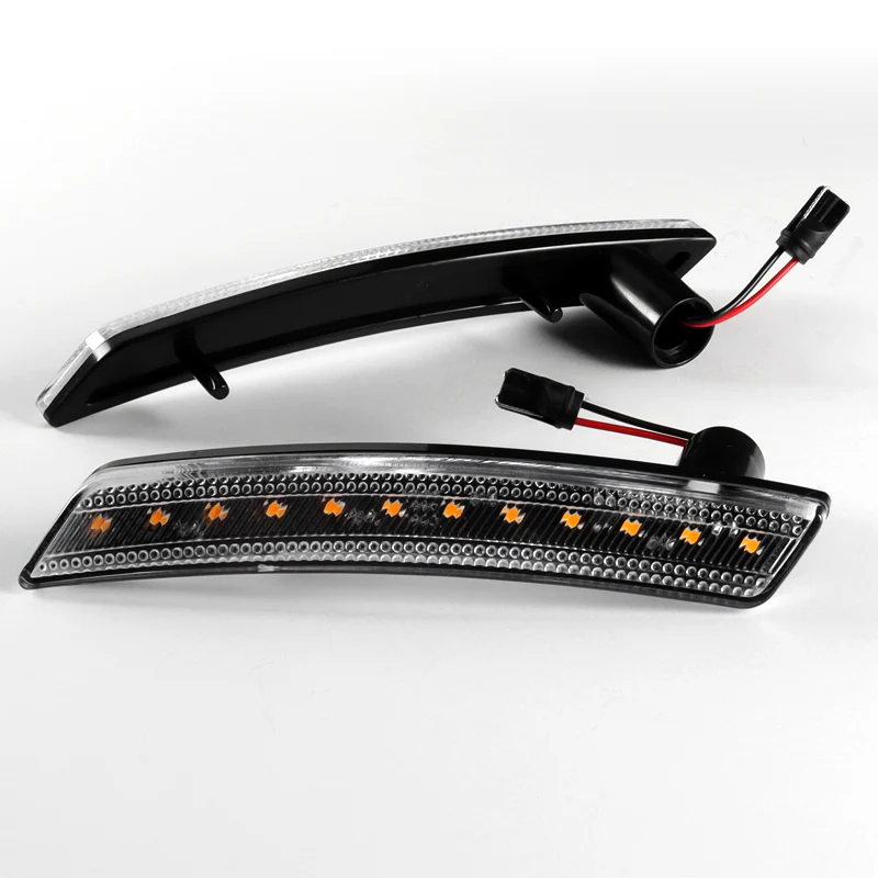 For 2007–2015 Mini Cooper Amber LED Turn Signal Front Fender Side Marker Lights -Clear Lens - Image 2
