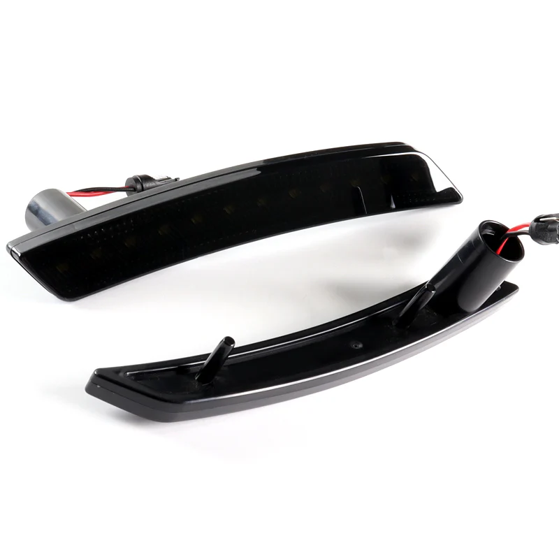 For 2007–2015 Mini Cooper Amber LED Turn Signal Front Fender Side Marker Lights -Smoked Lens - Image 2