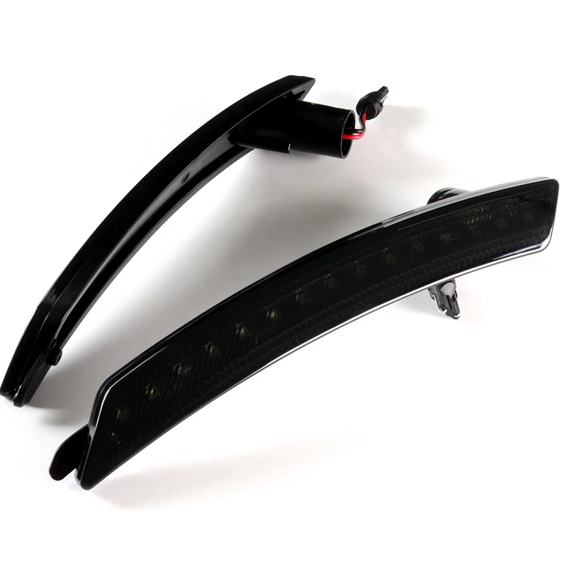 For 2007–2015 Mini Cooper Red LED Turn Signal Fender Side Marker Lights -Smoked Lens - Image 2