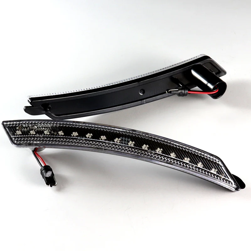For 2007–2015 Mini Cooper Red LED Turn Signal Fender Side Marker Lights -Clear Lens - Image 2