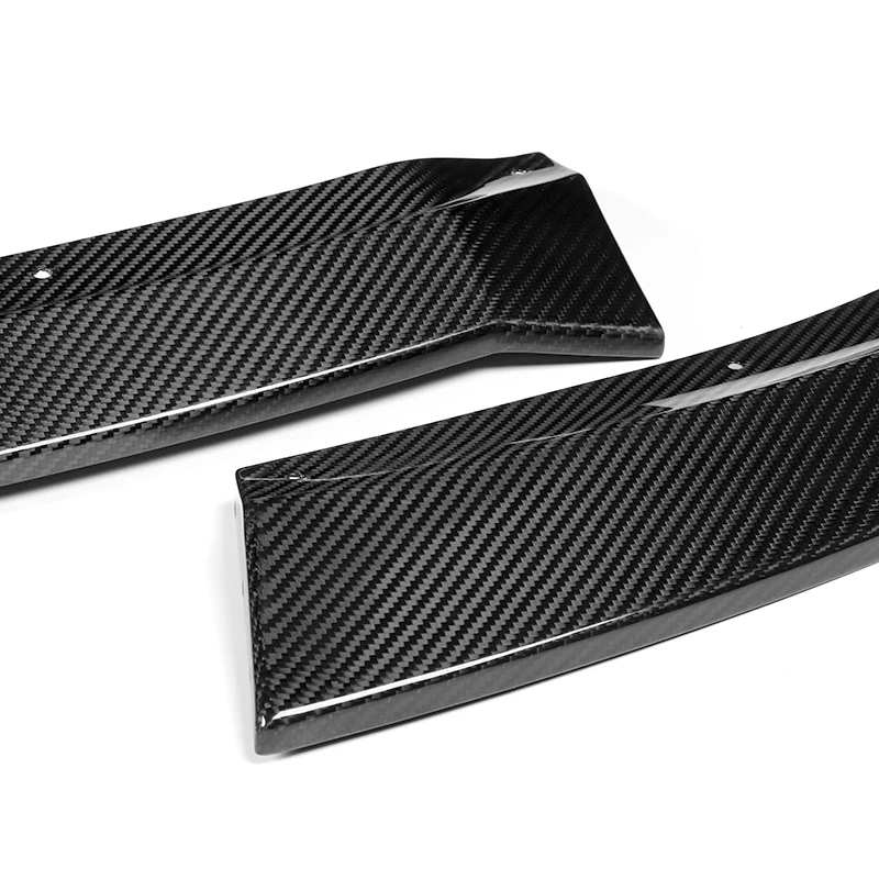 For 2015-2023 Dodge Charger SXT Carbon Fiber Front Bumper Body Splitter Spoiler Lip 3PCS - Image 2
