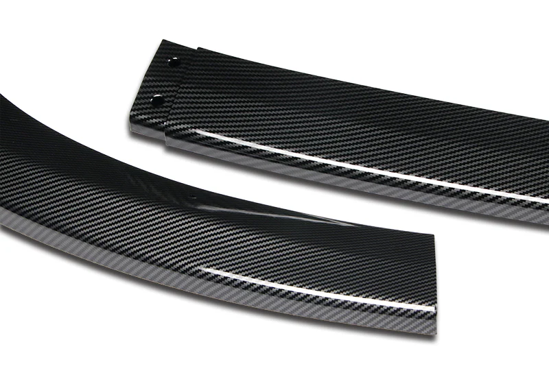 For 2008-2010 Subaru Impreza WRX STi CS2-Style Carbon Look Style Front Bumper Splitter Spoiler Lip 3PCS - Image 2