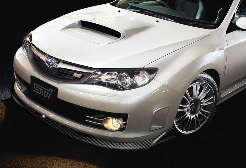 For 2008-2010 Subaru Impreza WRX STi CS2-Style Carbon Look Style Front Bumper Splitter Spoiler Lip 3PCS - Image 5
