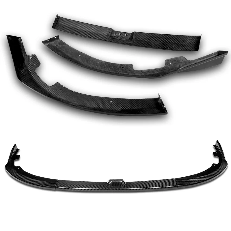 For 2008-2010 Subaru Impreza WRX STi CS2-Style Real Carbon Fiber Front Bumper Splitter Spoiler Lip 3PCS - Image 4