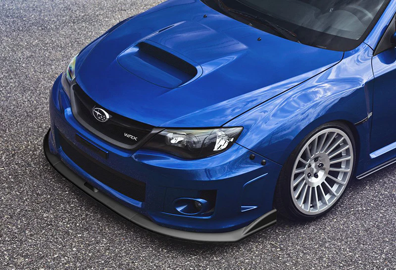 For 2008-2010 Subaru Impreza WRX STi CS2-Style Unpainted Matte Black Front Bumper Splitter Spoiler Lip 3PCS - Image 5